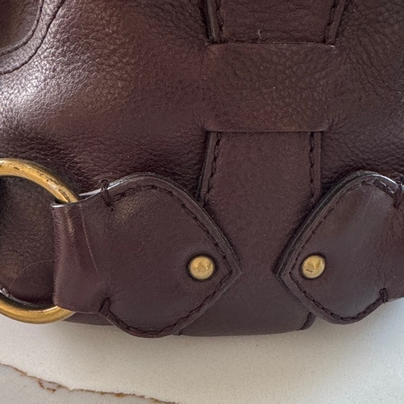 Michael Kors Vintage Dark Brown/Maroon Leather Shoulder Bag - Picture 5 of 16